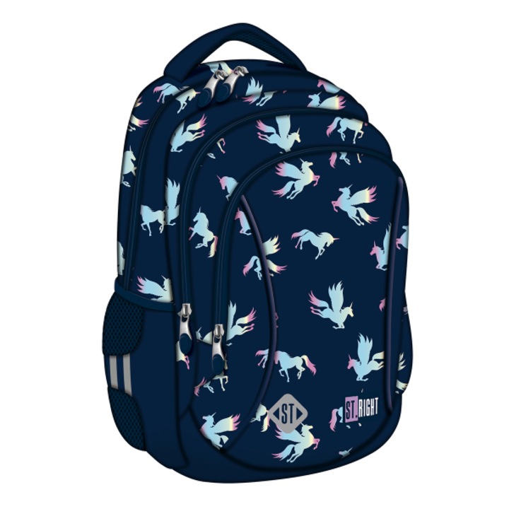 Ghiozdan 39 cm, cu 3 compartimente, St. Right BP26 colectia Holo Unicorns MJ101395