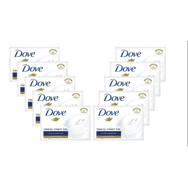 Pachet Economic: 10 x Sapun Crema Dove Original, 90g – Secretul unei pieli catifelate in fiecare zi