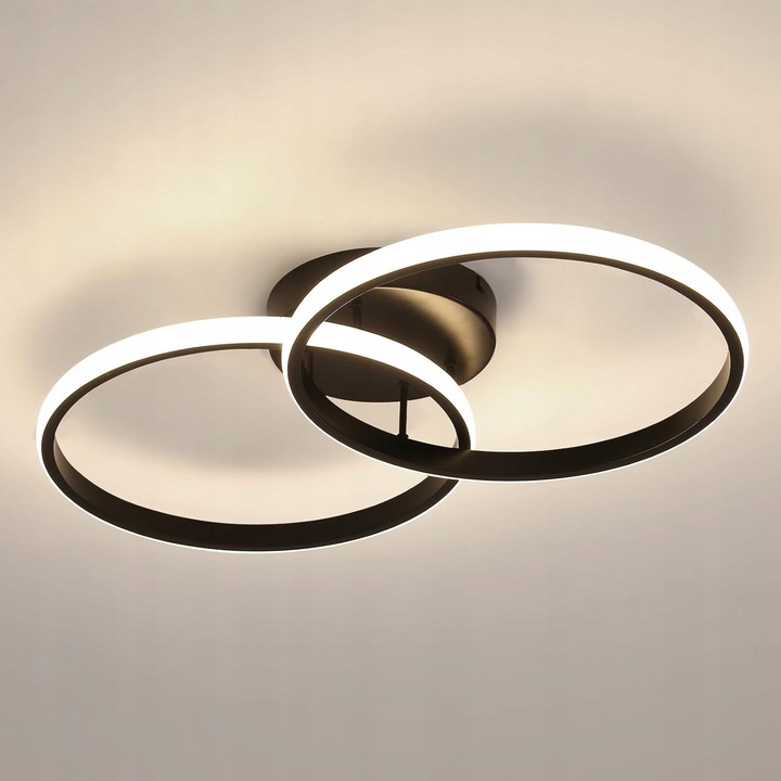 Lampa sufita LED 42W 4725LM 4500K neagra 54cm