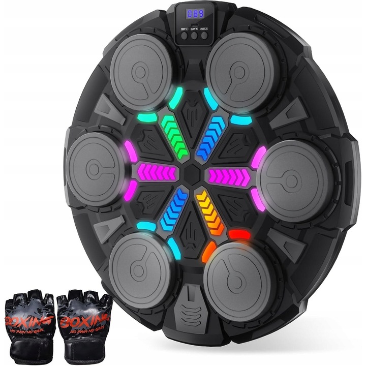 Masina de box pentru copii si adulti, set complet, Bluetooth, 3 moduri de joc, culori multiple