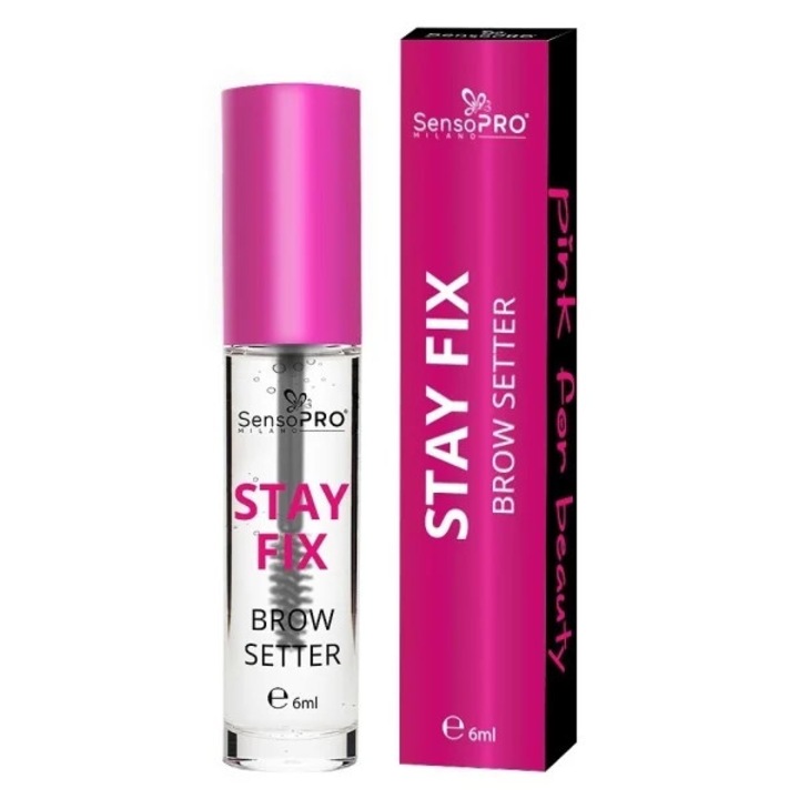 Gel fixare sprancene transparent Stay Fix, SensoPRO Milano