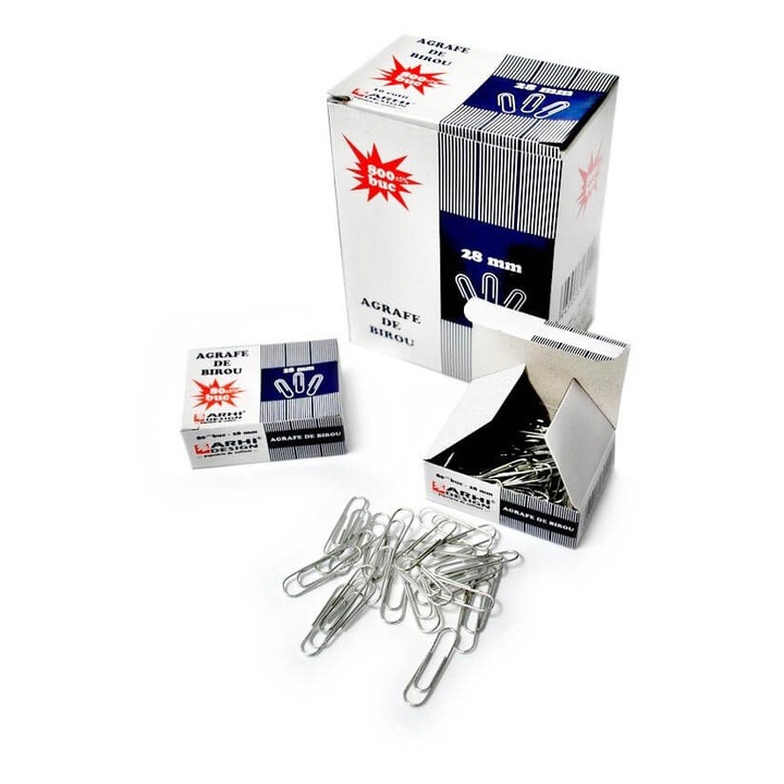 Agrafe de birou metalice, Arhi Design, 28mm, set 25 cutii, 80 buc/cutie