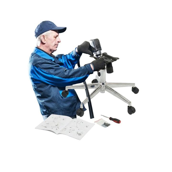 Montaj scaun de birou la domiciliu sau birou - scaun pregatit pentru utilizare