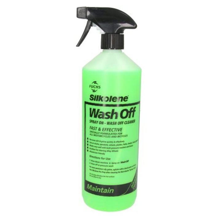 Soluție curățare motociclete SILKOLENE WASH OFF 1l, eficientă, rapidă, pentru vopsea, plastic, metal