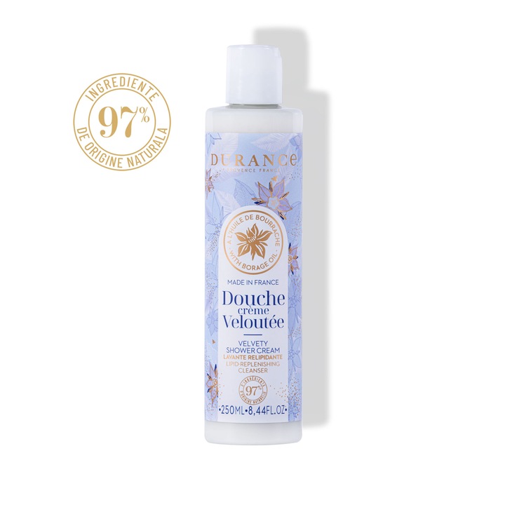 Durance Bársonyos tusfürdő borágóolajjal 250 ml