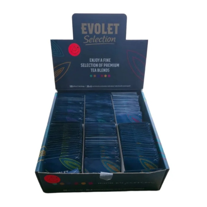 Set 120 plicuri ceai piramidă, Evolet Selection, mix fructe și ierburi, 120x2.25g