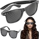 Ochelari Stenopici, Opti-Focus Trainer FONIX, Tehnologie Stenopica, Inalta Precizie, Sistem Laser-Cut Pinhole, Antrenament Ocular, Tratament Non-Invaziv pentru Oboseala Digitala, Miopie si Presbiopie, Negru