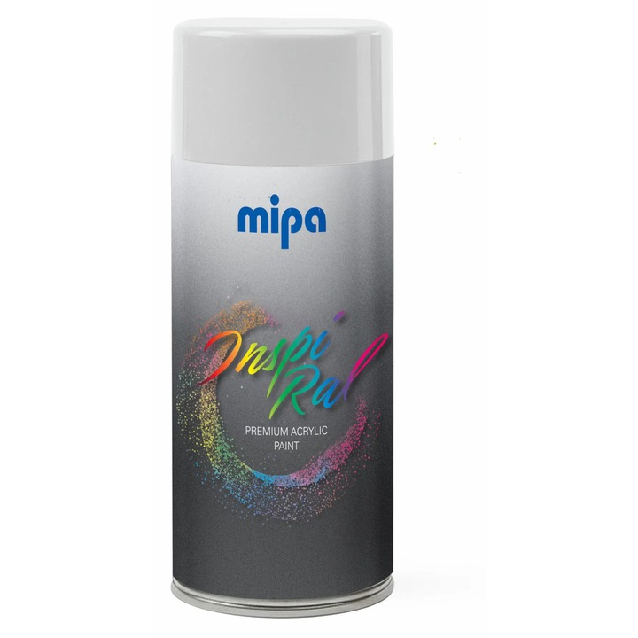 Spray vopsea premium Alb pur Lucios, RAL 9010 - Mipa Inspiral, 400ml