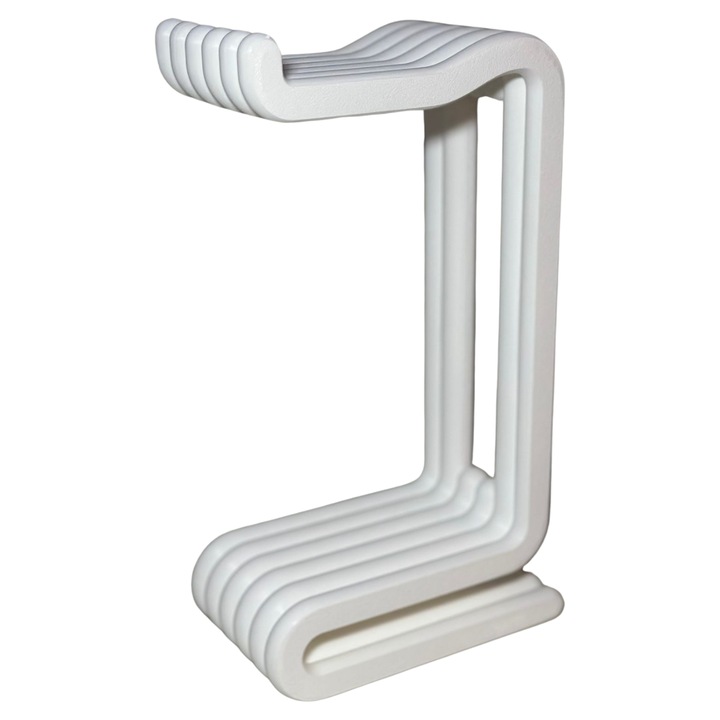 Fejhallgató tartó, asztali, fehér