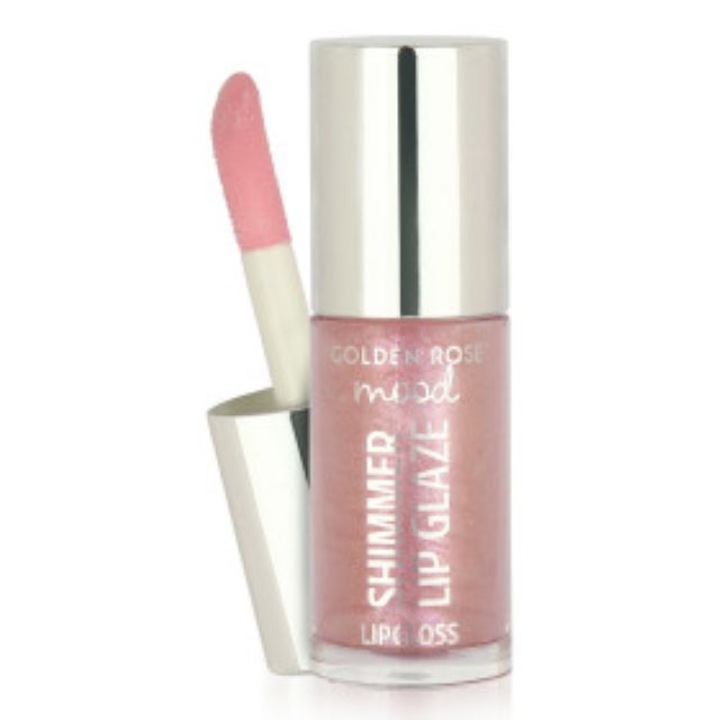 Luciu de buze 251 Bubble Pink Mood Shimmer Lip Glaze Golden Rose 6 ml