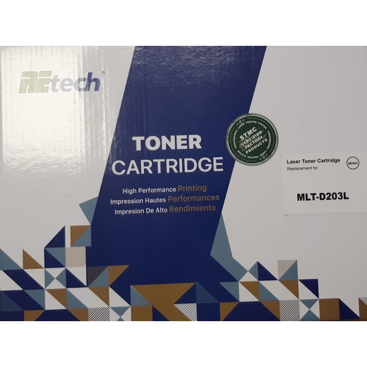 Cartus toner compatibil ReTech MLT-D203L, negru, 5000 pagini, pentru imprimante Samsung