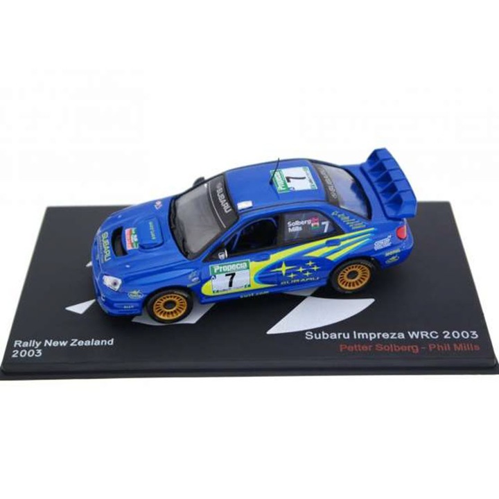 Macheta auto, Atlas, Subaru Impreza WRC, raliu Noua Zeelandă 2003, metal, 1:43