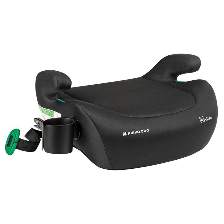 Inaltator auto Kikka Boo i-Tip 2 i-SIZE, Isofix, suport pahar, Black, 125-150 cm