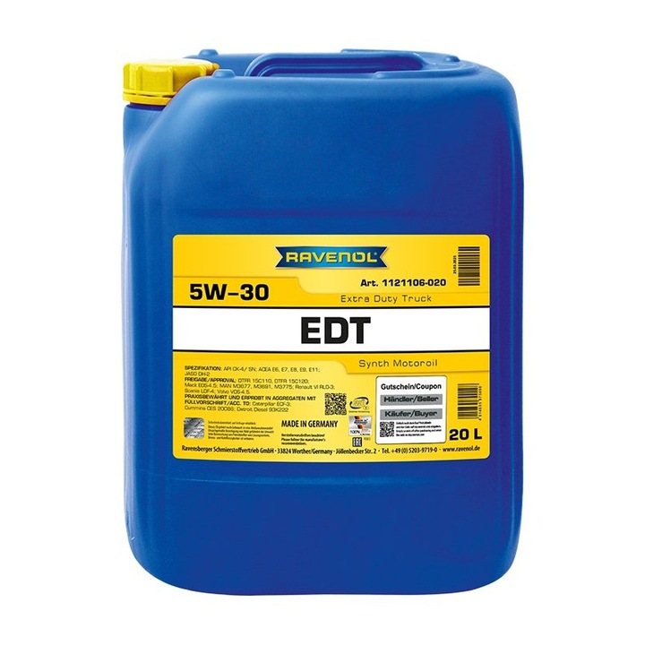 Ulei motor Ravenol EDT Extra Duty Truck 5W-30 20L