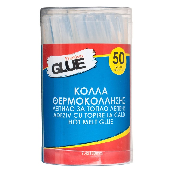 Rezerve baton adeziv transparent, 7.4x100cm, set 50buc