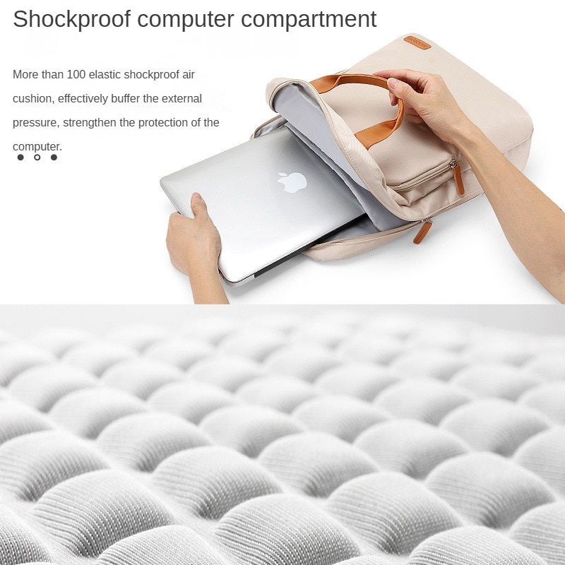 Geanta pentru laptop, nailon, protectie airbag, unisex, 13, 3-16 inch, design compartimentat, ergonomica, impermeabila si respirabila, culoare kaki