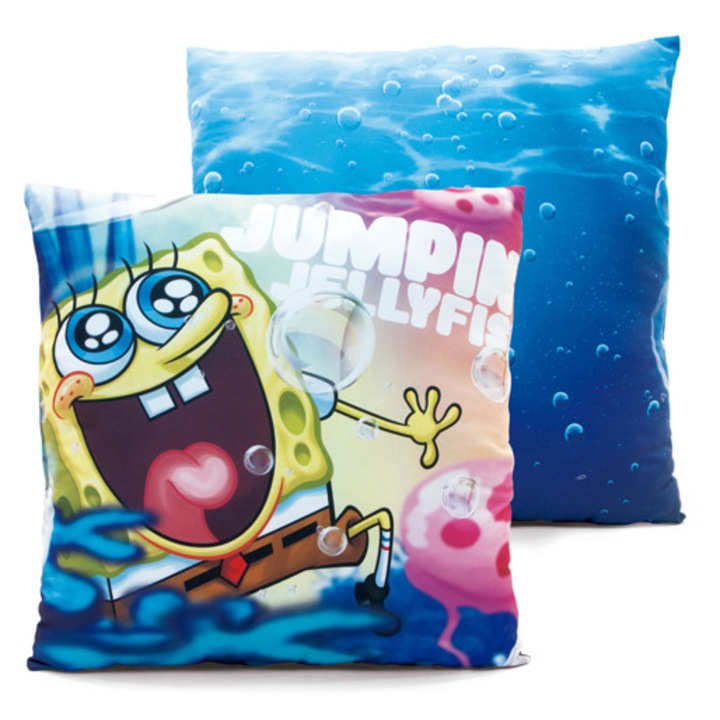 Perna decorativa SpongeBob Jumpin Jellyfish, Arditex, 40x40cm, colorata