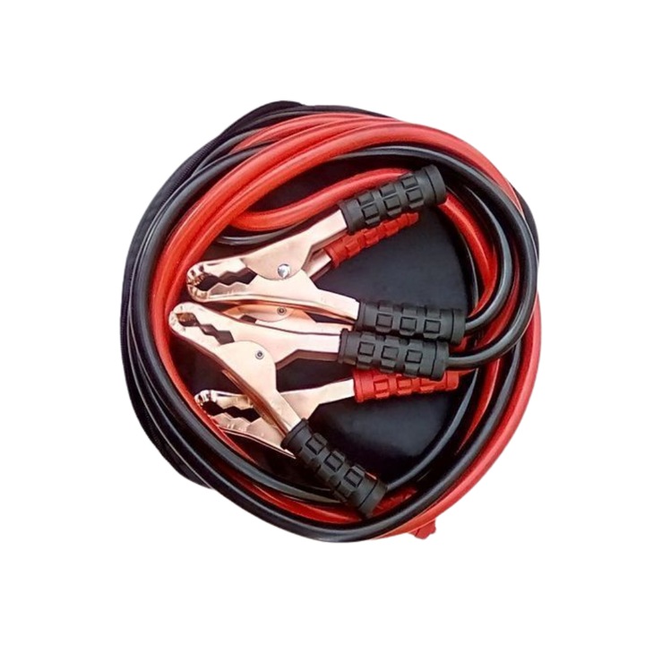 Cabluri pornire auto GNR Market 600A, 2.5m, roșu/negru