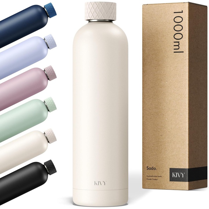 Sticla Termos KIVY 1L Inox - Fara Scurgeri, Pastreaza Rece/Cald