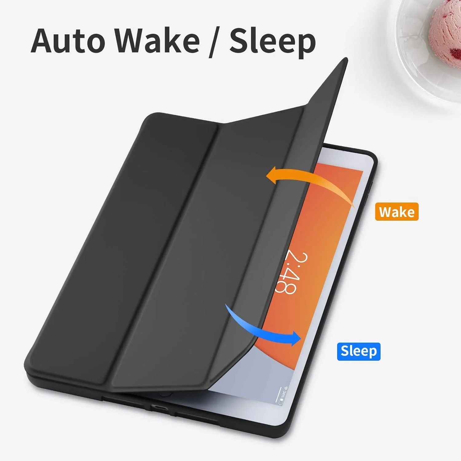 Husa premium Sigloo, pentru tableta iPAD Pro 12.9, model 2022/2021/2020/2018, 12.9", suport Smart Pen, Negru