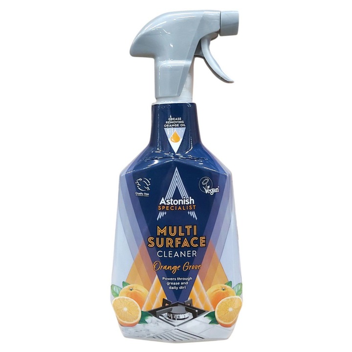 Solutie Spray de curatare Astonish Specialist pentru suprafate multiple, Portocala, 750 ml