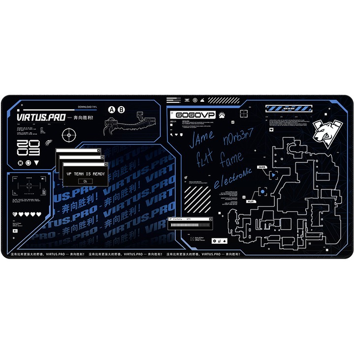 Mousepad Virtus.pro Gaming Shanghai Major Editie Limitata, XL