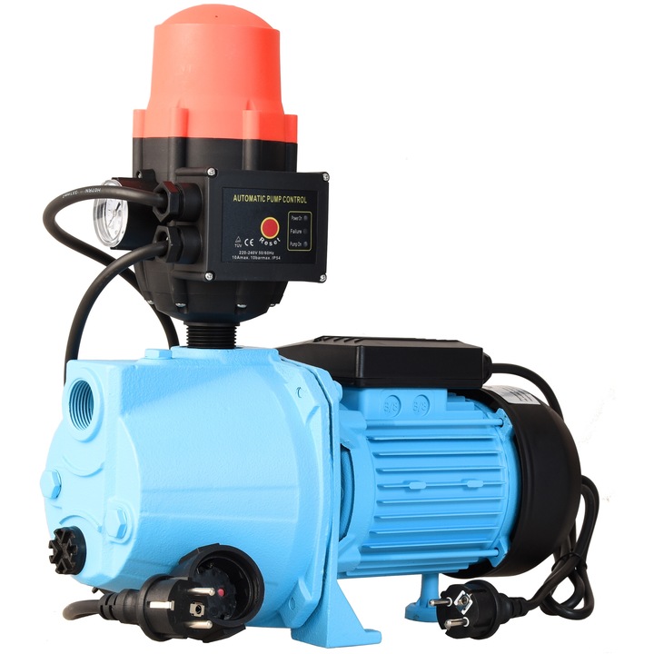 Хидрофорна помпа SET 100, ALUVRA, 1100 W, 3600 л/ч, автоматична с пресостат CSK 21, чугунен корпус, 1"