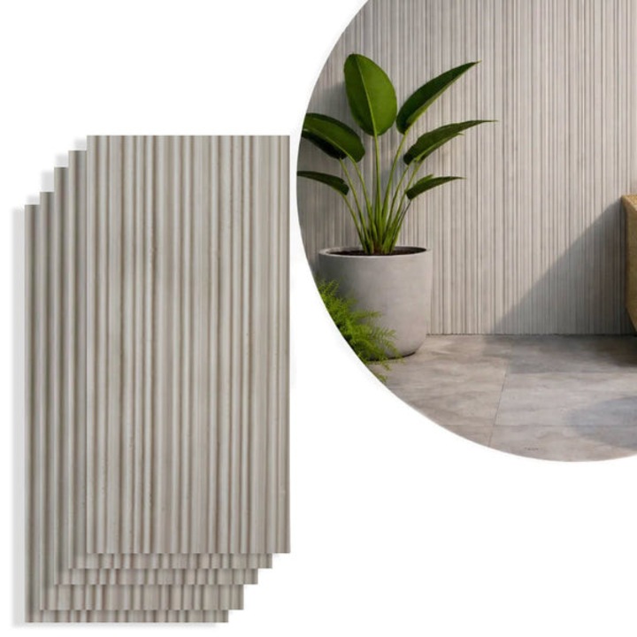 Panouri Decorative Exterior HOZRO, Soft Stone Skin 60 x 120 cm – Finisaj Elegant Tip Piatra, Montaj Rapid, Rezistenta Ridicata pentru Fatade Moderne, Model V0601-37