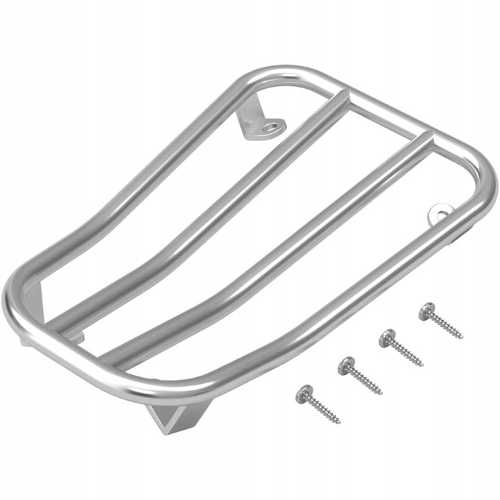 Portbagaj motocicleta Artudatech pentru Vespa Primavera Sprint 50-150 cm, cromat, din otel, rezistent la impact, design elegant