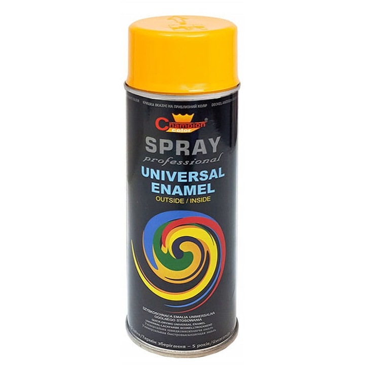 Vopsea auto spray Champion Color, 400 ml, galben RAL1003, uscare rapida