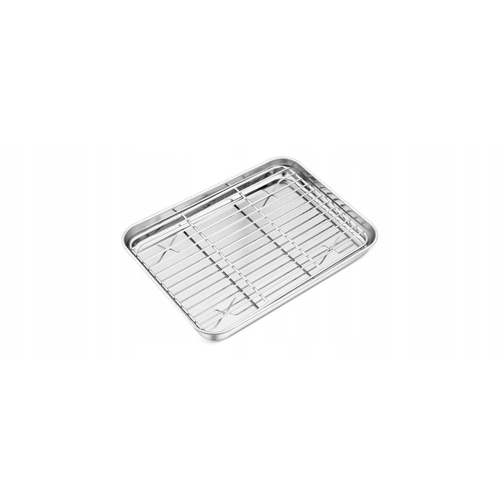 Tava gratar Grilli, dreptunghiular, 23,5x17,5cm, inox