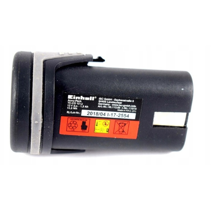 Acumulator 12 V 1,3 Ah pentru scule electrice, set compatibil cu Einhell TE-CD 12 Li, TE-MG 12 Li
