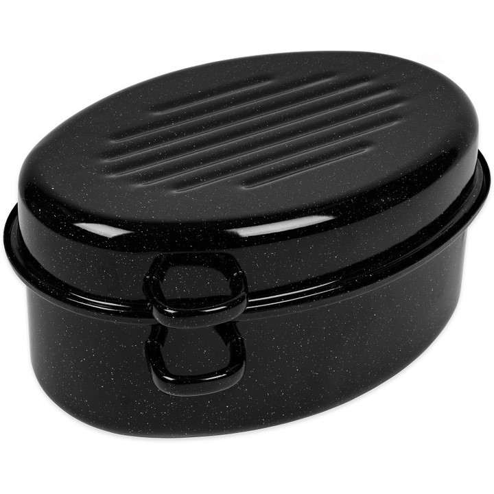 Емайлирана овална тава за печене 40x31cm, 6.3л, подходяща за фурна и всички видове нагряване