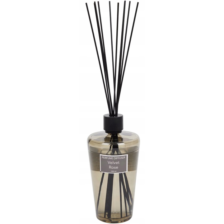 Odorizant camera, dyfuzor litrowy, 1000 ml, Velvet Rose, set cu betisoare parfumate