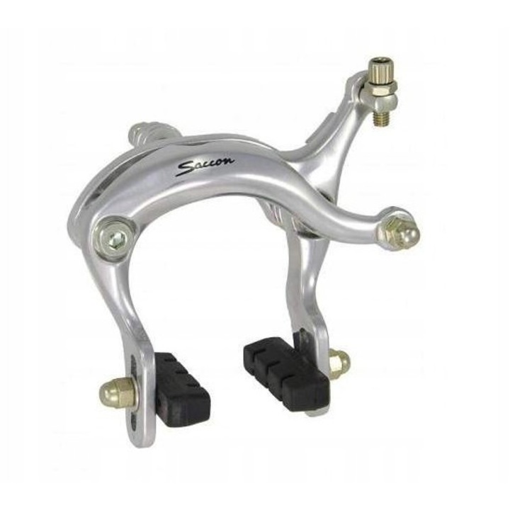 Спирачка за велосипед Saccon Sencro III, алуминиева, двойна ос, 72x92mm, сребриста