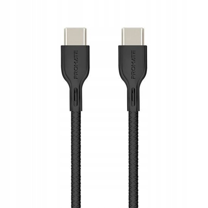 Cablu USB-C la USB-C 2m, 60W, Power Delivery, negru