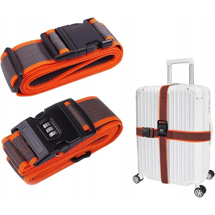 Set 2 Piese Pasuri pentru Valiza, Colorate, Regulate, 30x5cm