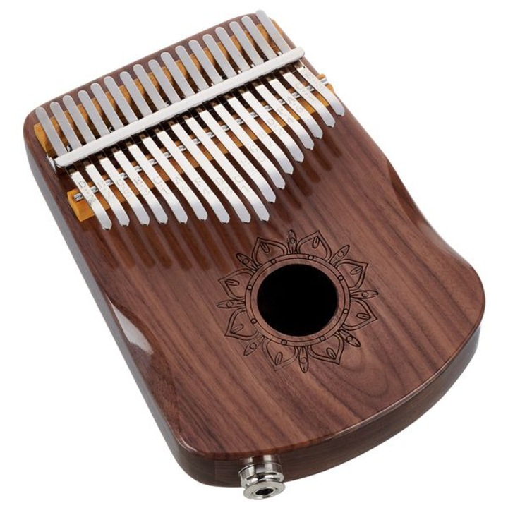 Kalimba electroacustica, thomann, eq kalimba 17, nuc, 17 limbi, cu doza, include husa si ciocan de acordaj