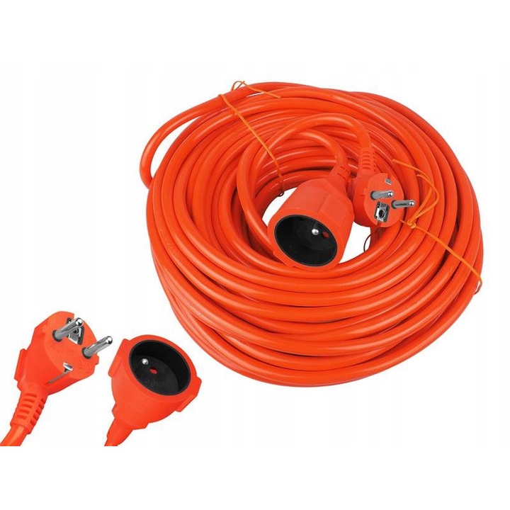 Удължител за градина 30м, 3x2,5мм, 1 контакт, оранжев