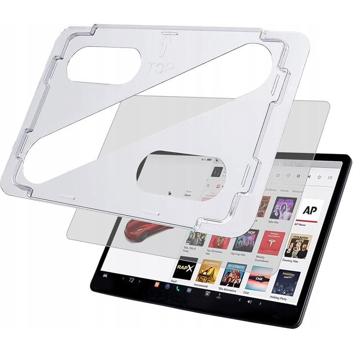 Sticla protectoare 9H pentru ecran Tesla Y/3, transparenta, 1 bucata, protectie impotriva amprentelor