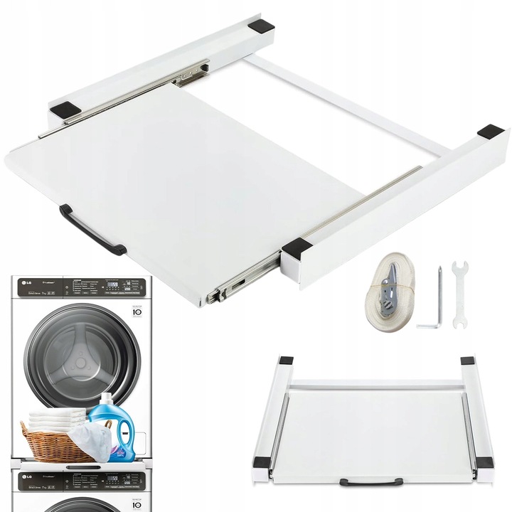 Rama universala pentru masini de spalat si uscatoare cu polita retractabila