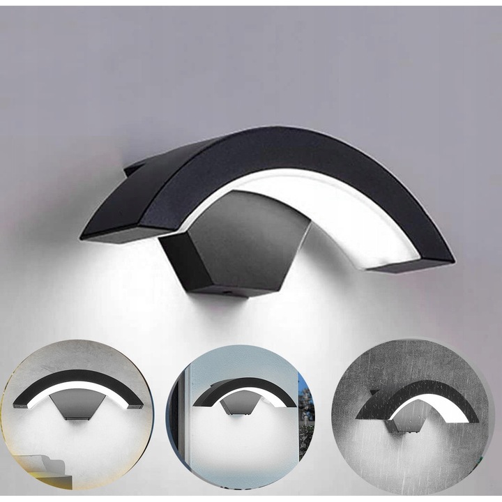 LED аплик 18W, бял, IP65, 1200 лумена, 29x10x9см