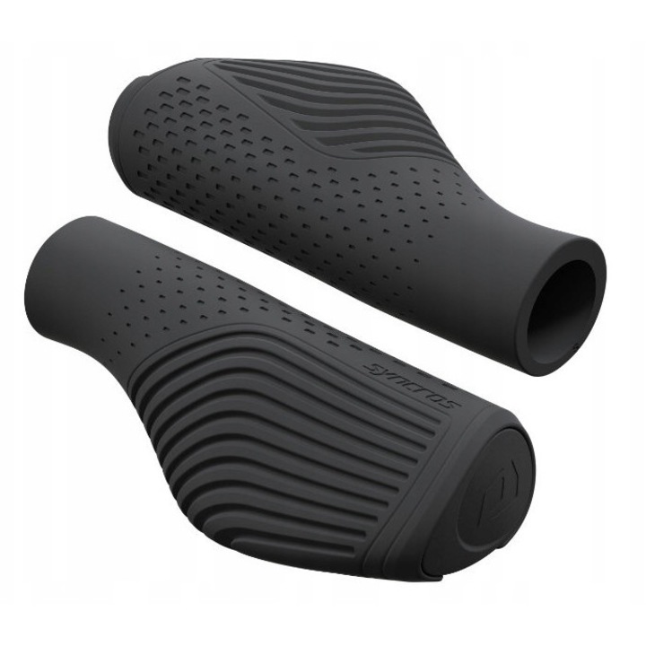 Mansoane bicicleta Urban Lock-On, 123mm, ergonomice, cu sistem de blocare, set