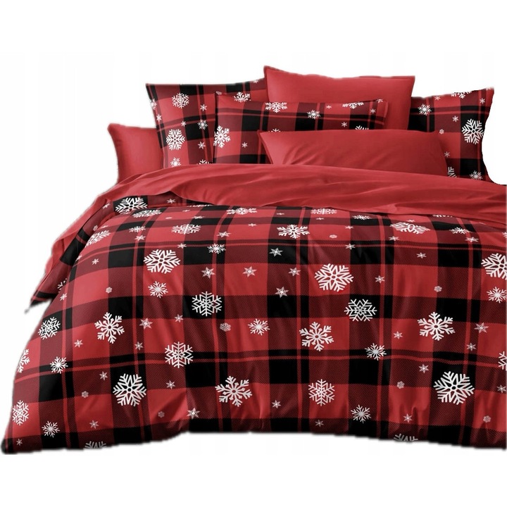 Ágyneműhuzat garnitúra, 200x220 cm, 2x 70x80 cm, 100% pamutszatén, többszínű