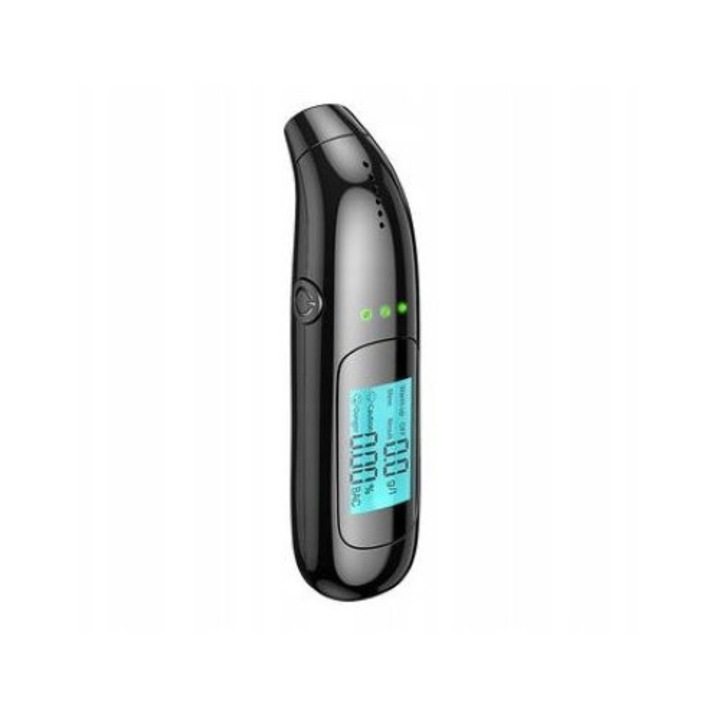 Цифров тестер за алкохол, LCD, без мундщук, малки размери, USB зареждане