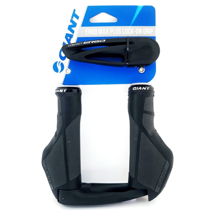 Грипове за велосипед Giant Ergo Max Plus, ергономични, голяма платформа, черен цвят