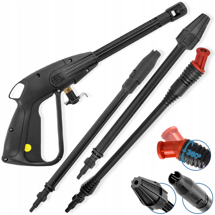 Pistolet cu 3 lance, Karcher, VARIO, TURBO, 360°, pentru aparate de spalat cu presiune K2-K5