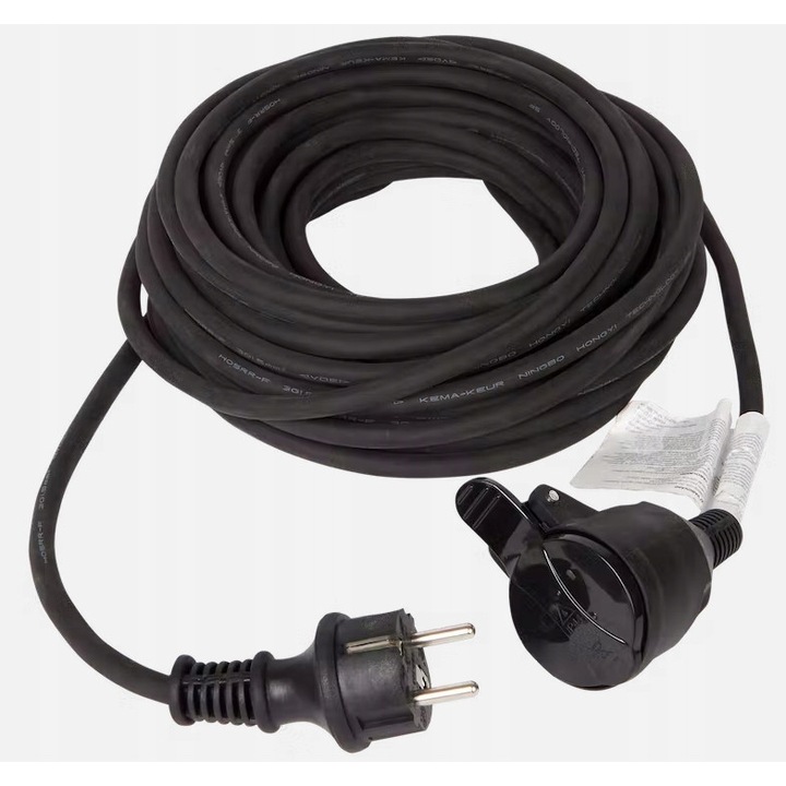 Prelungitor exterior PRO-MAX 15m, 3680W, IP44, negru, 1 priza