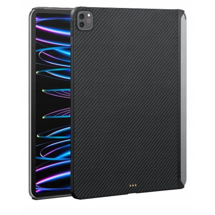Etui de protectie MagEZ pentru iPad Pro 11" 2021/22, material din fibra aramidica, negru/albastru, ultracompact