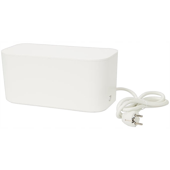 Кабелна кутия с удължител 5 контакта, 31x14,5x14,5 см, USB-A и USB-C порт, 1,4 м, многоцветна